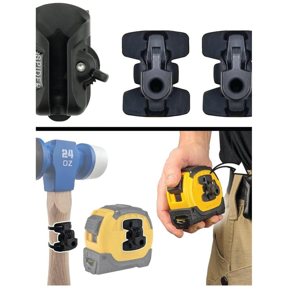 Hammer Holster with Tape Measure Holder - Self Locking Belt Kit
